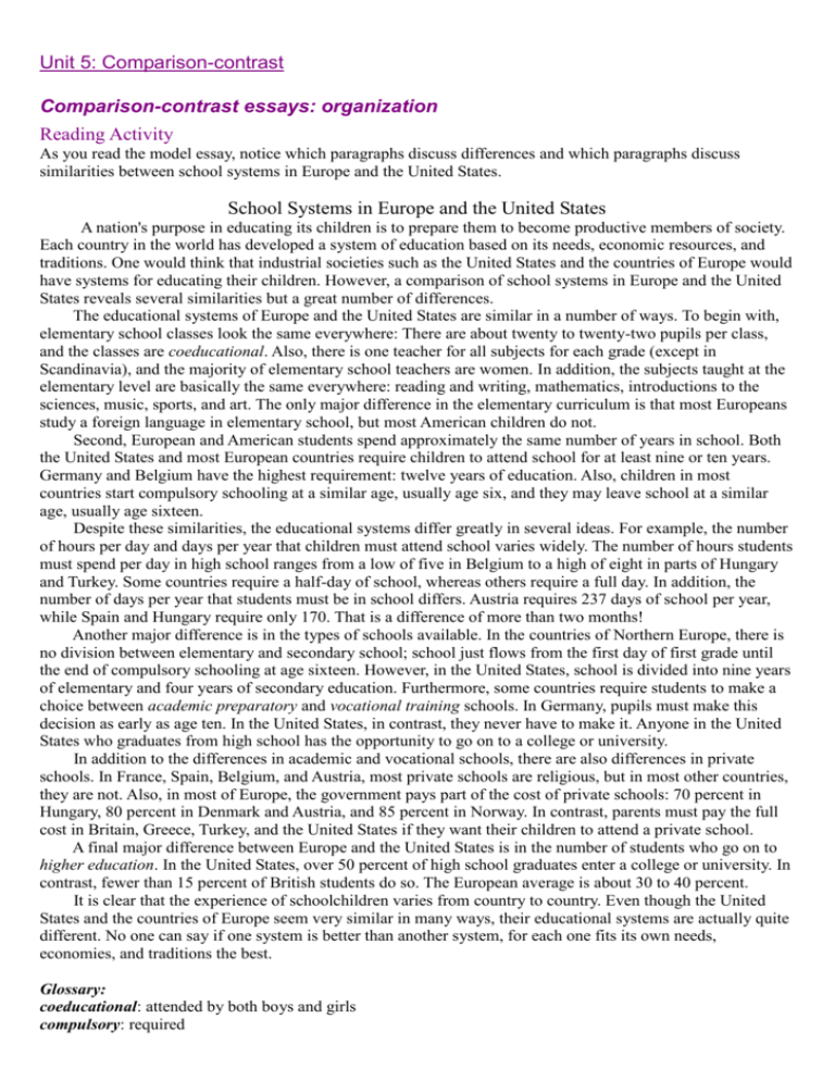 How to Write a Compare and Contrast Essay