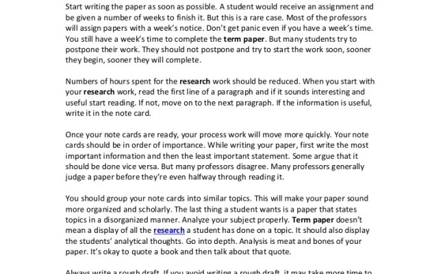 How to Start a Term Paper