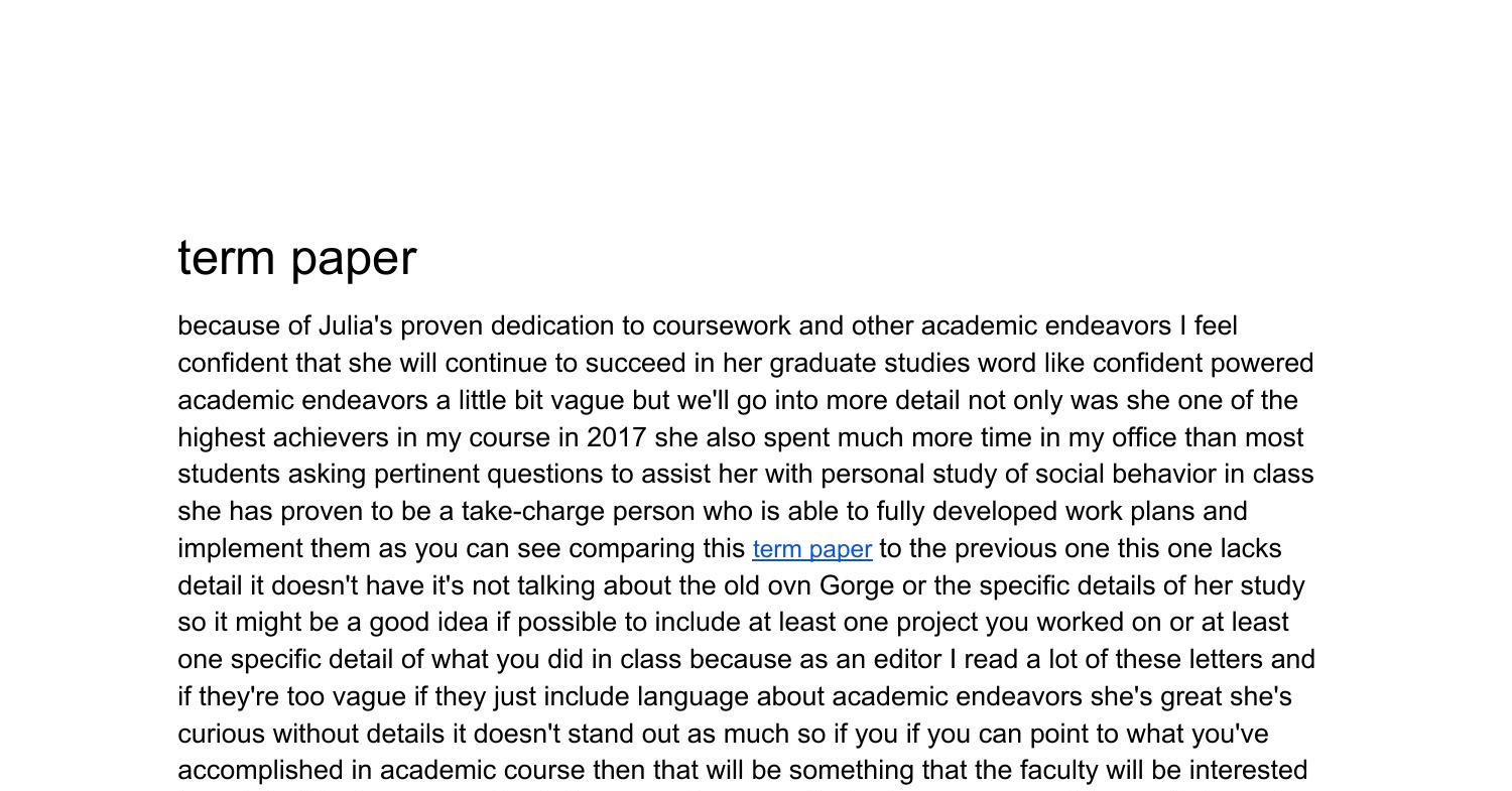 How Long Is a Term Paper?